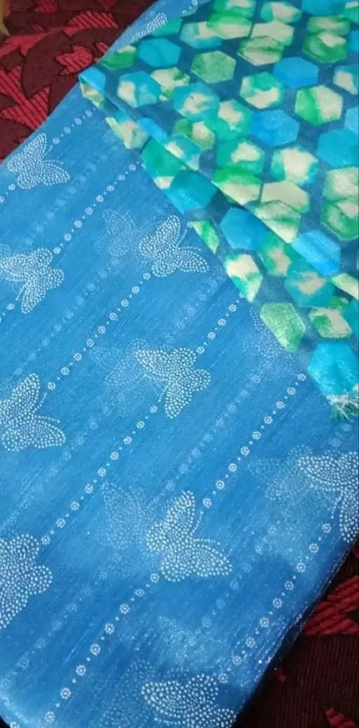 New Organza Silk Saree With Unstiched Blouse