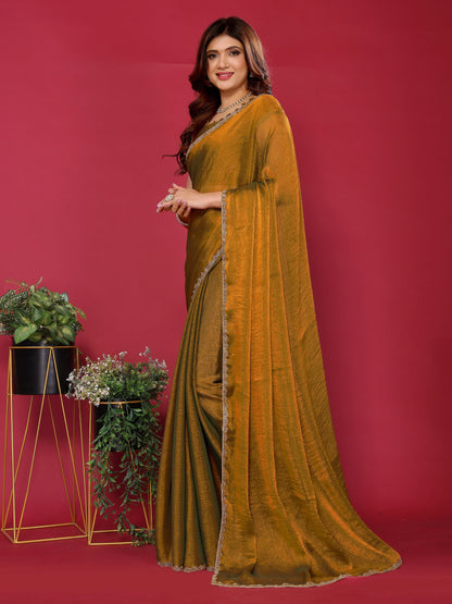 Satin Silk Handwork Saree