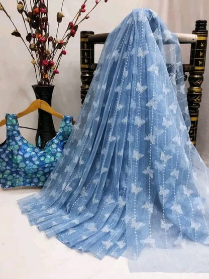 New Organza Silk Saree With Unstiched Blouse