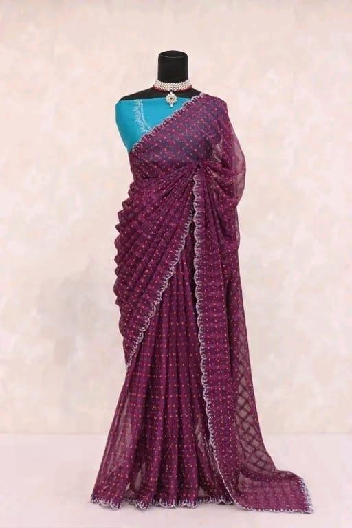 women's partywear saree