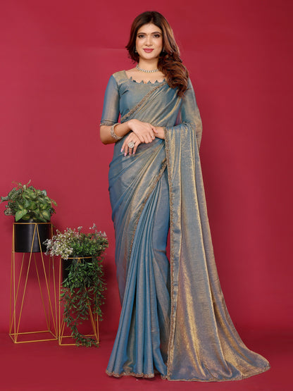 Satin Silk Handwork Saree